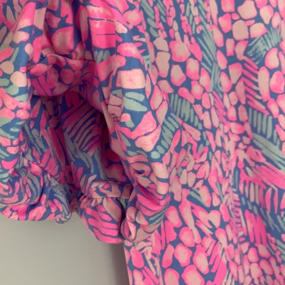 Lilly Pulitzer Small Britton Puff Sleeve Dress in Pink Sorbet - Picture 6 of 14